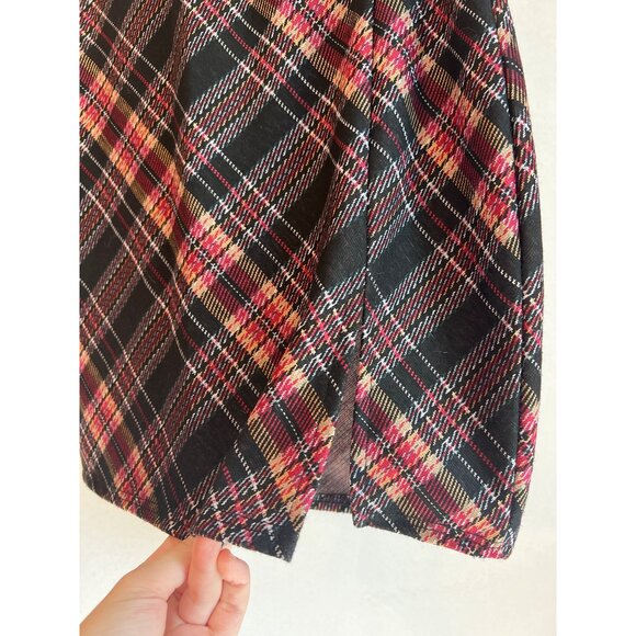 Plaid Mini Skirt With Side Slit Black Pink White Checkered Fashion Nova - Picture 2 of 4